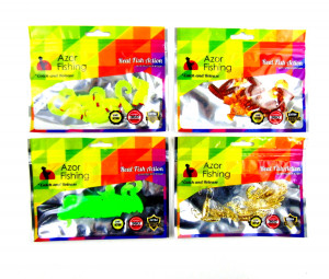 Приманка мягкая силикон 12 шт.4 см.