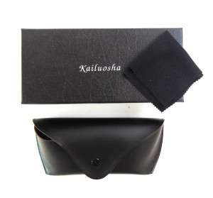 Футляр для очков в подарочной коробке+салфетка 7*16 см.1 шт.