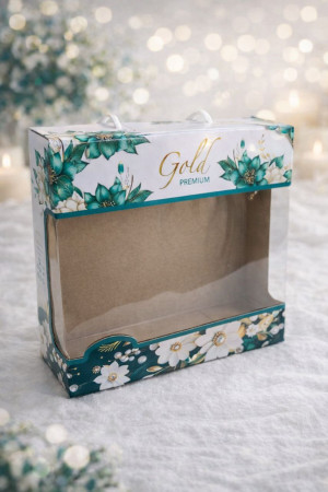 Коробка подарочная 18,5*19,5*6 см.1 шт.