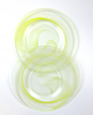 Тарелка плоская стекло  Желтая 24 см./16 шт.в коробке / 1 шт.