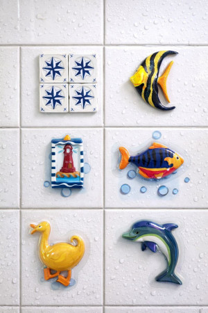 Декор керамический для ванной комнаты в ассортименте 7-10 см.1 шт.