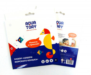 Набор Собери морского конька для игры в ванной 19*21 см.