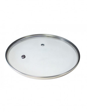 Крышка стеклянная с металлическим ободком 14 см.1 шт.