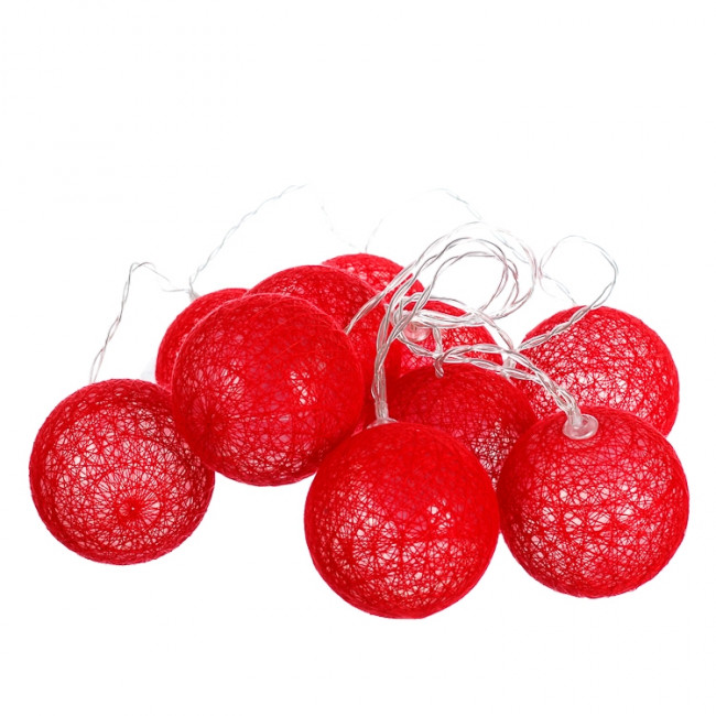 Гирлянда интерьерная нить Красные  5 м.
