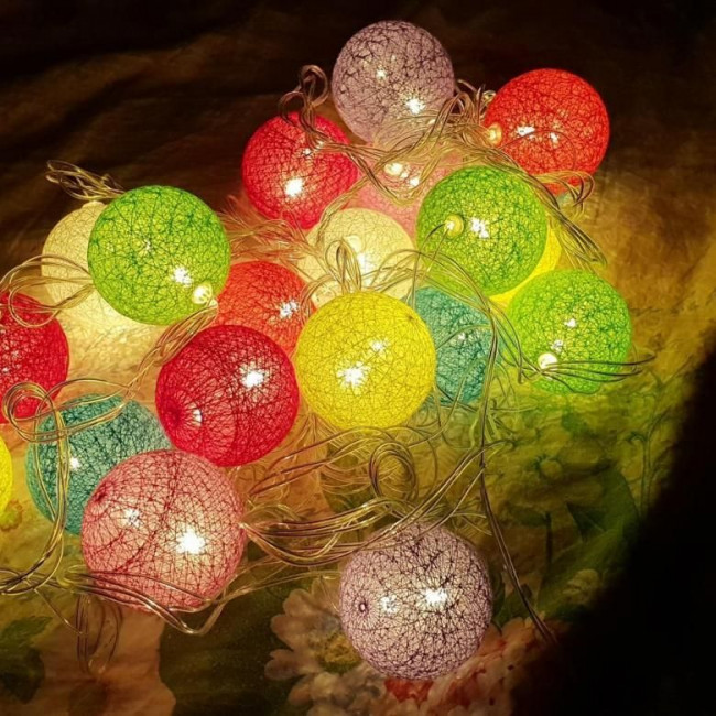 Гирлянда интерьерная нить Радуга