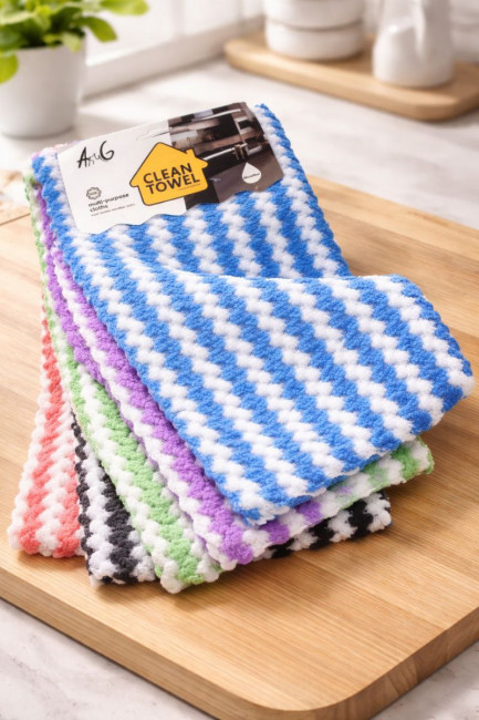 Набор салфеток из микрофибры 5 шт.30*30 см./120 шт.коробка/