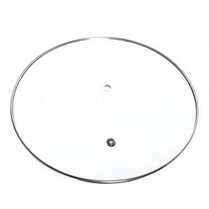 Крышка стеклянная с металлическим ободком 20 см.1 шт.