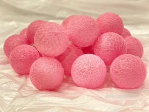 Гирлянда интерьерная нить Розовые  5 м.20 ламп