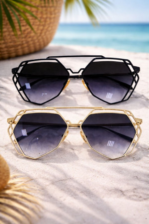 Очки солнцезащитные с металлической оправой и дужками 1 шт.